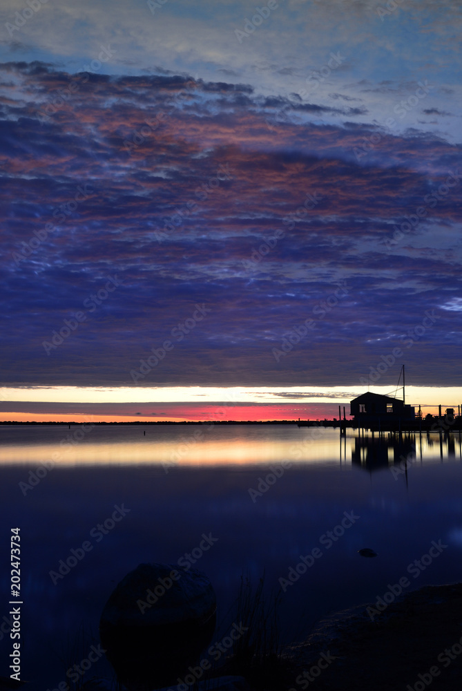 Sunrise of Harrisville Harbor in northeast Michigan