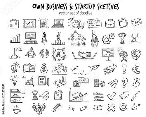 Sketch Business Startup Elements Collection photo