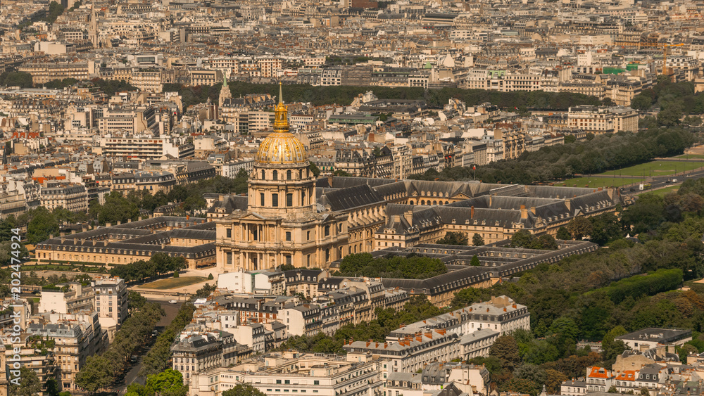 Image Of Bird Eye Shot Of Paris City, Shot At Paris