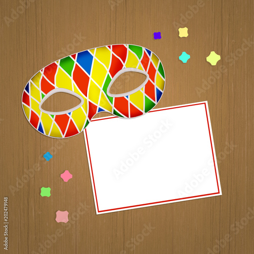illustration of Carnival mask