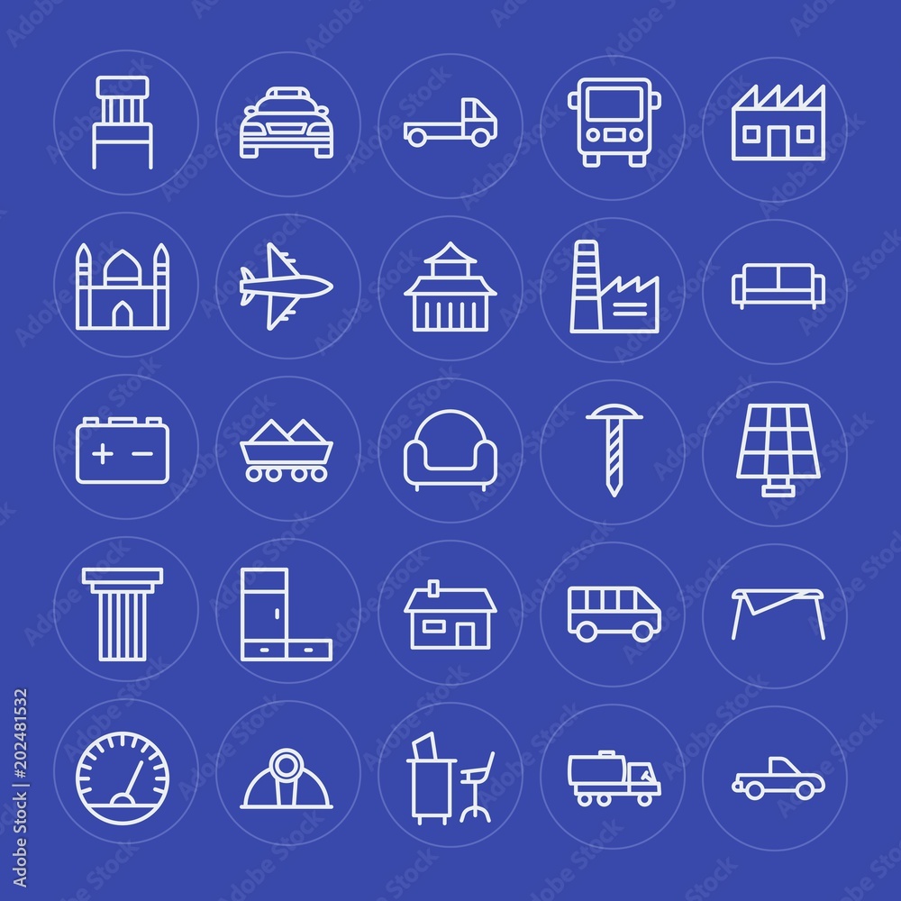 Modern Simple Set of transports, industry, buildings, furniture Vector outline Icons. Contains such Icons as delivery, people walking street and more on blue background. Fully Editable. Pixel Perfect. Modern Simple Set of transports, industry, buildings, furniture Vector outline Icons. Contains such Icons as delivery, people walking street and more on blue background. Fully Editable. Pixel Perfect.