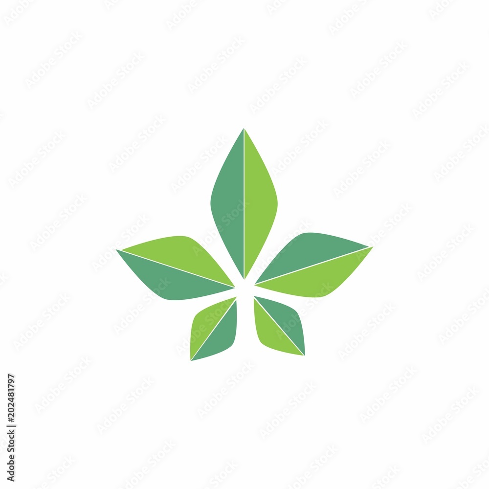 leaf logo design for ecogreen and environment