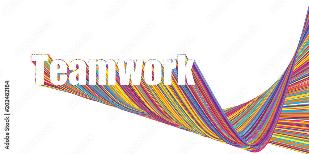 Obraz premium TEAMWORK extruded text