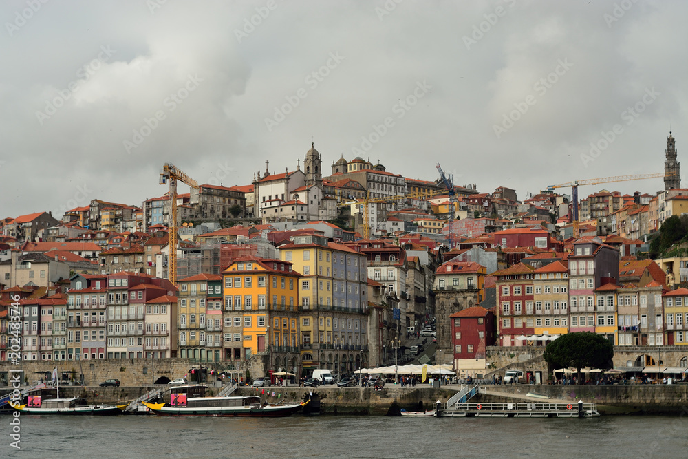 View of the quarter of Ribeira, Porto, Portugal