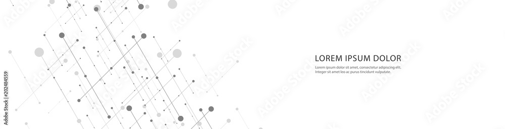 Vector banner design, network connection with lines and dots Vector banner design, network connection with lines and dots