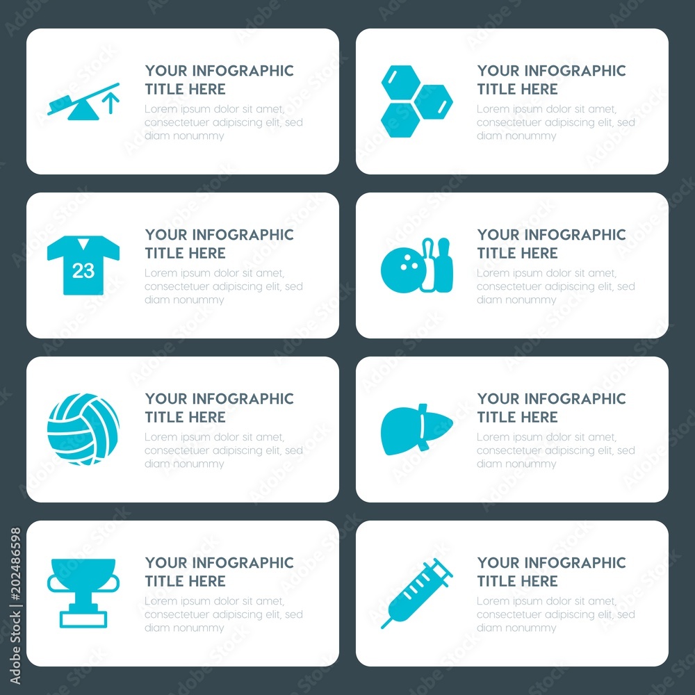 Φωτογραφία Flat health, science, sports, kids and toys infographic timeline template for pr