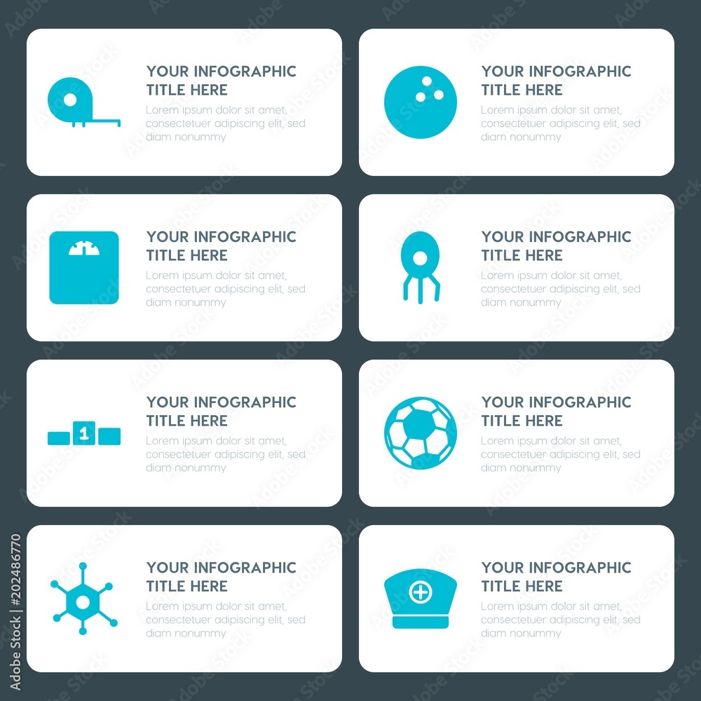 Φωτογραφία Flat health, science, sports, kids and toys infographic timeline template for pr