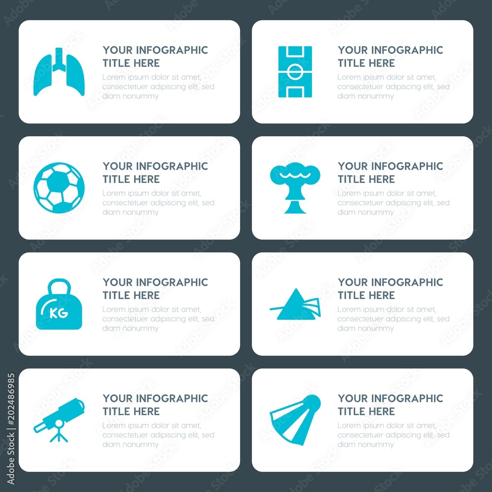 Φωτογραφία Flat health, science, sports, kids and toys infographic timeline template for pr