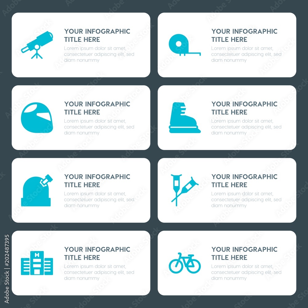 Φωτογραφία Flat health, science, sports, kids and toys infographic timeline template for pr