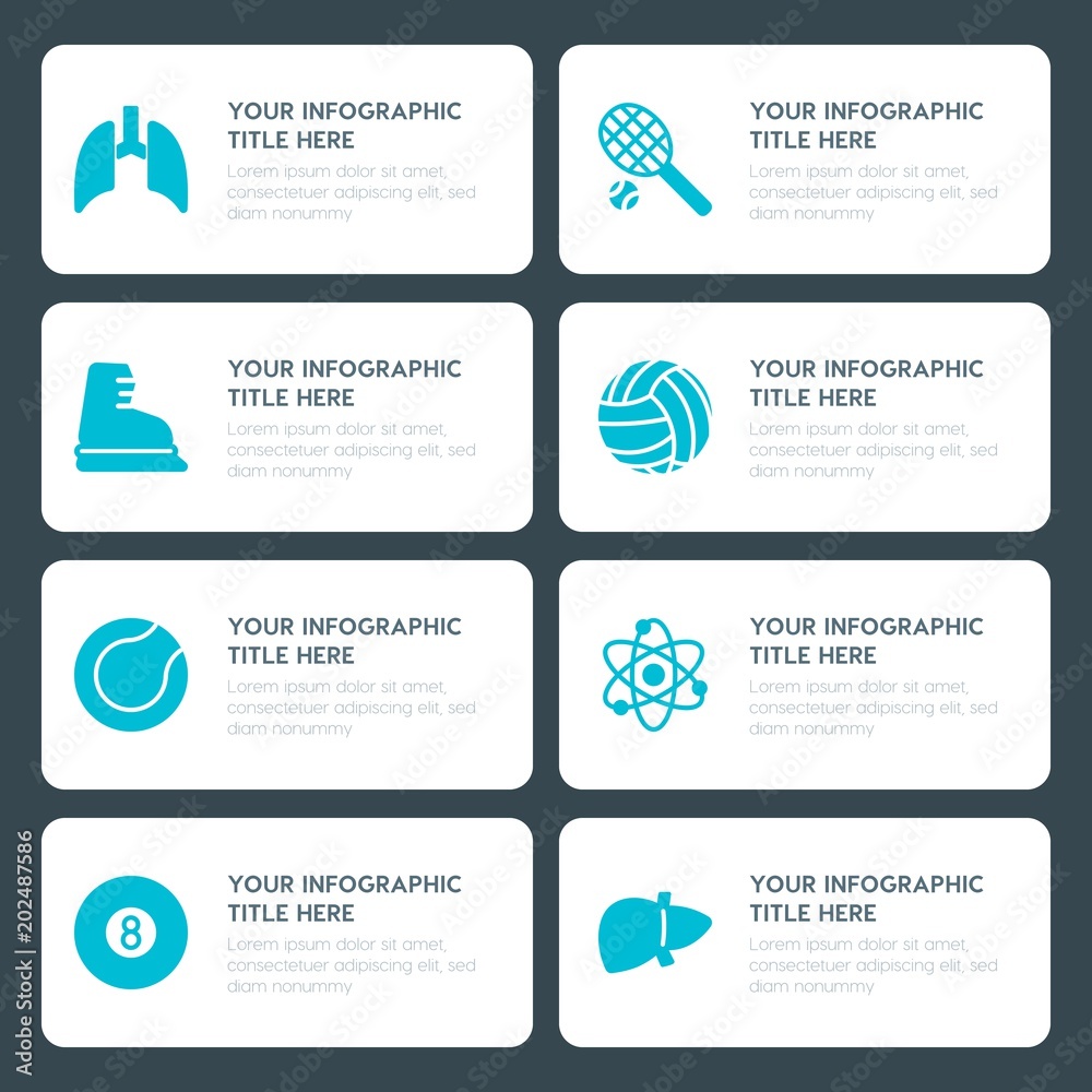 Φωτογραφία Flat health, science, sports, kids and toys infographic timeline template for pr
