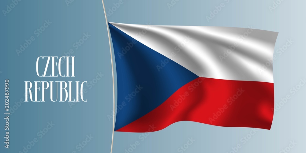 Czech republic waving flag vector illustration Czech republic waving flag vector illustration