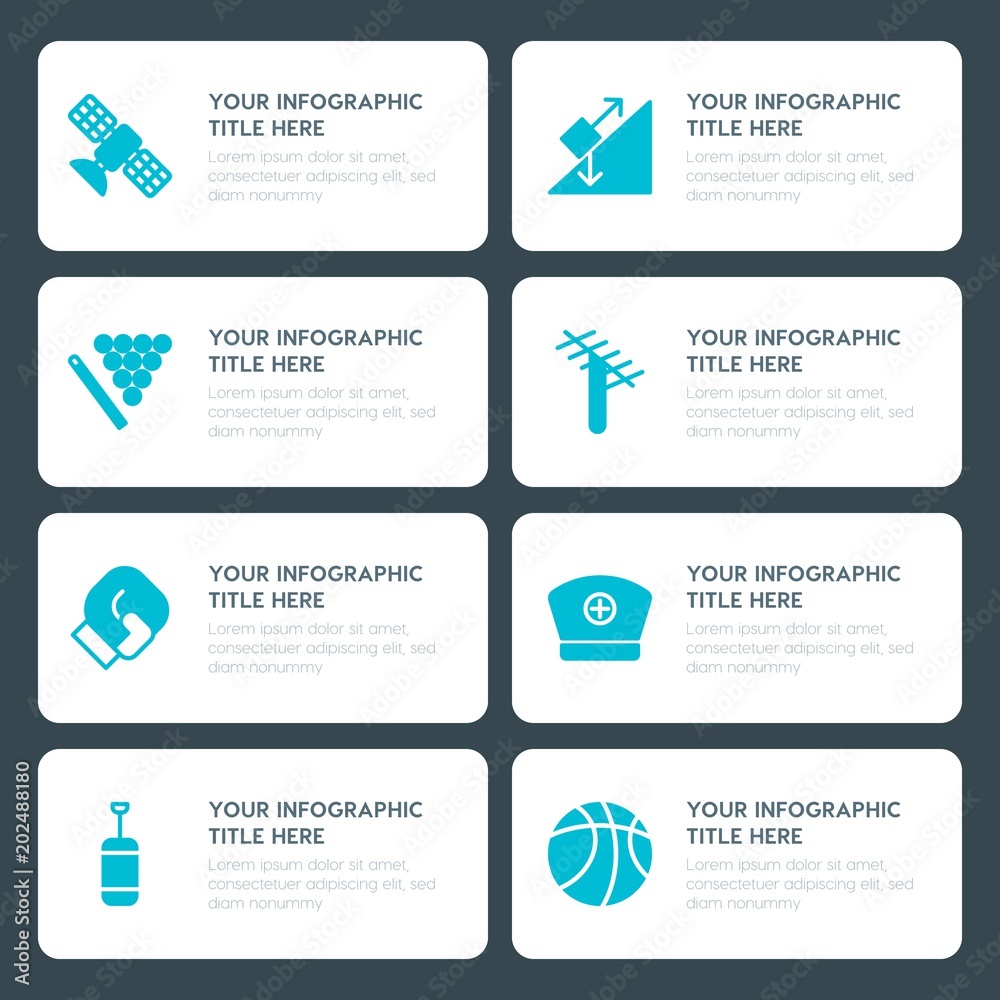 Φωτογραφία Flat health, science, sports, kids and toys infographic timeline template for pr