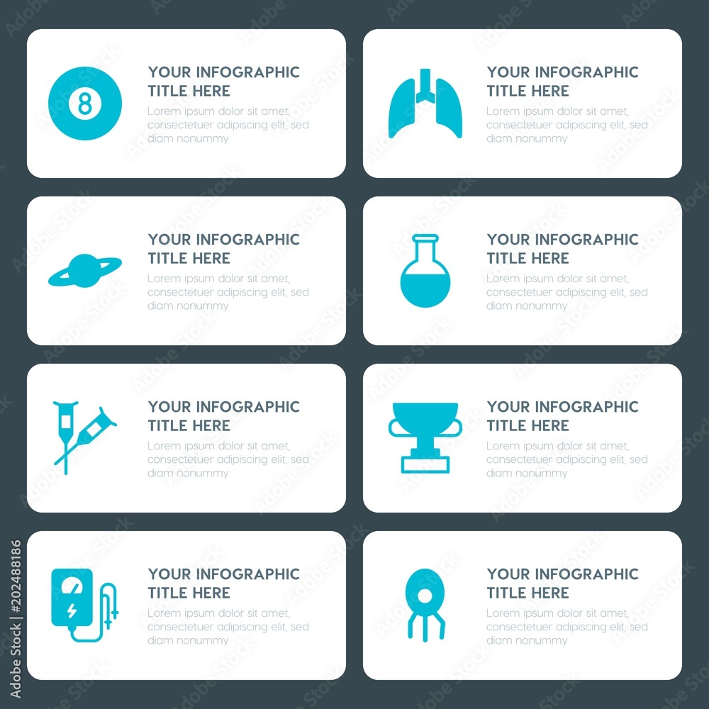 Φωτογραφία Flat health, science, sports, kids and toys infographic timeline template for pr