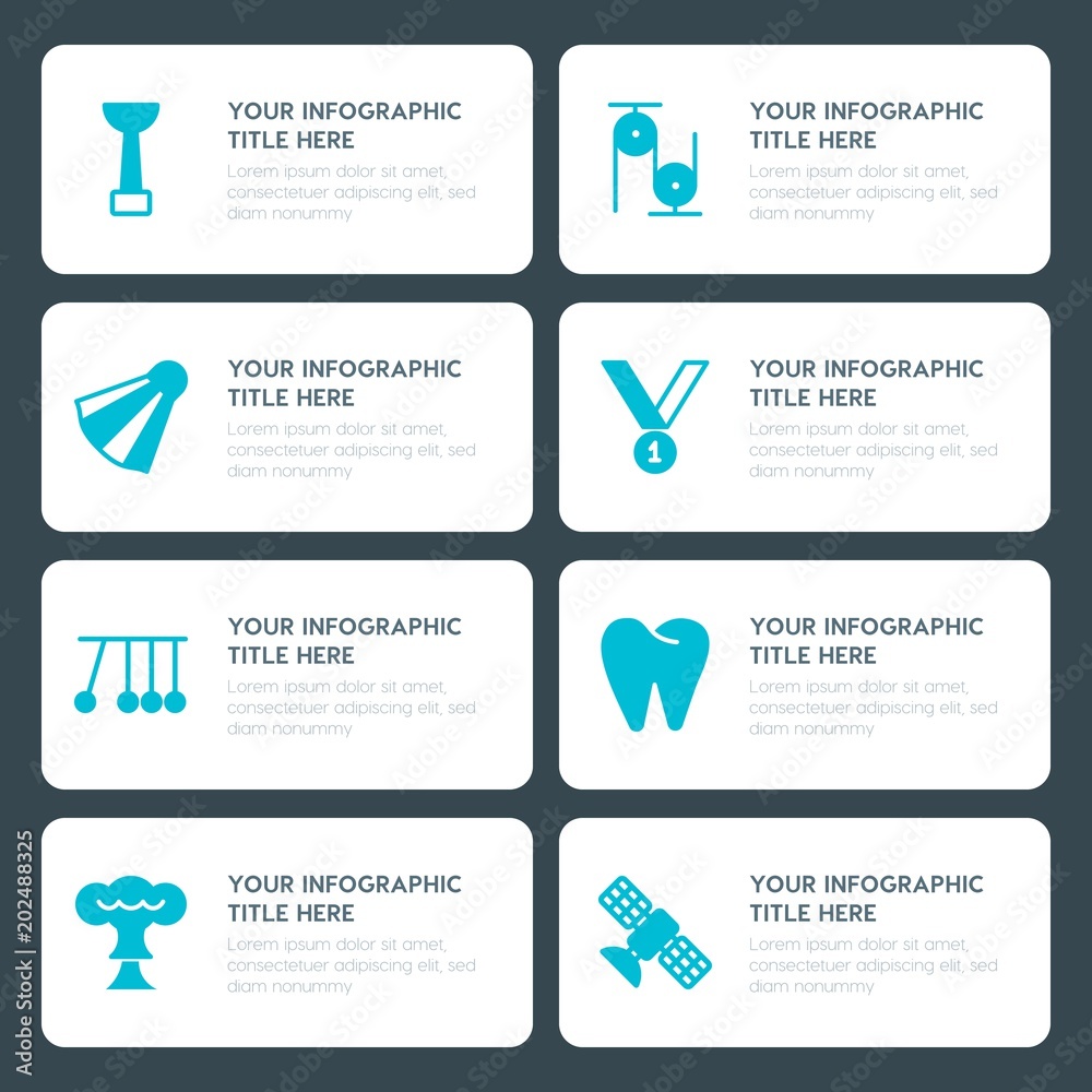 Φωτογραφία Flat health, science, sports, kids and toys infographic timeline template for pr