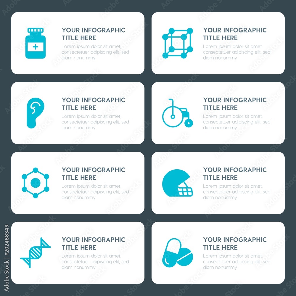 Φωτογραφία Flat health, science, sports, kids and toys infographic timeline template for pr