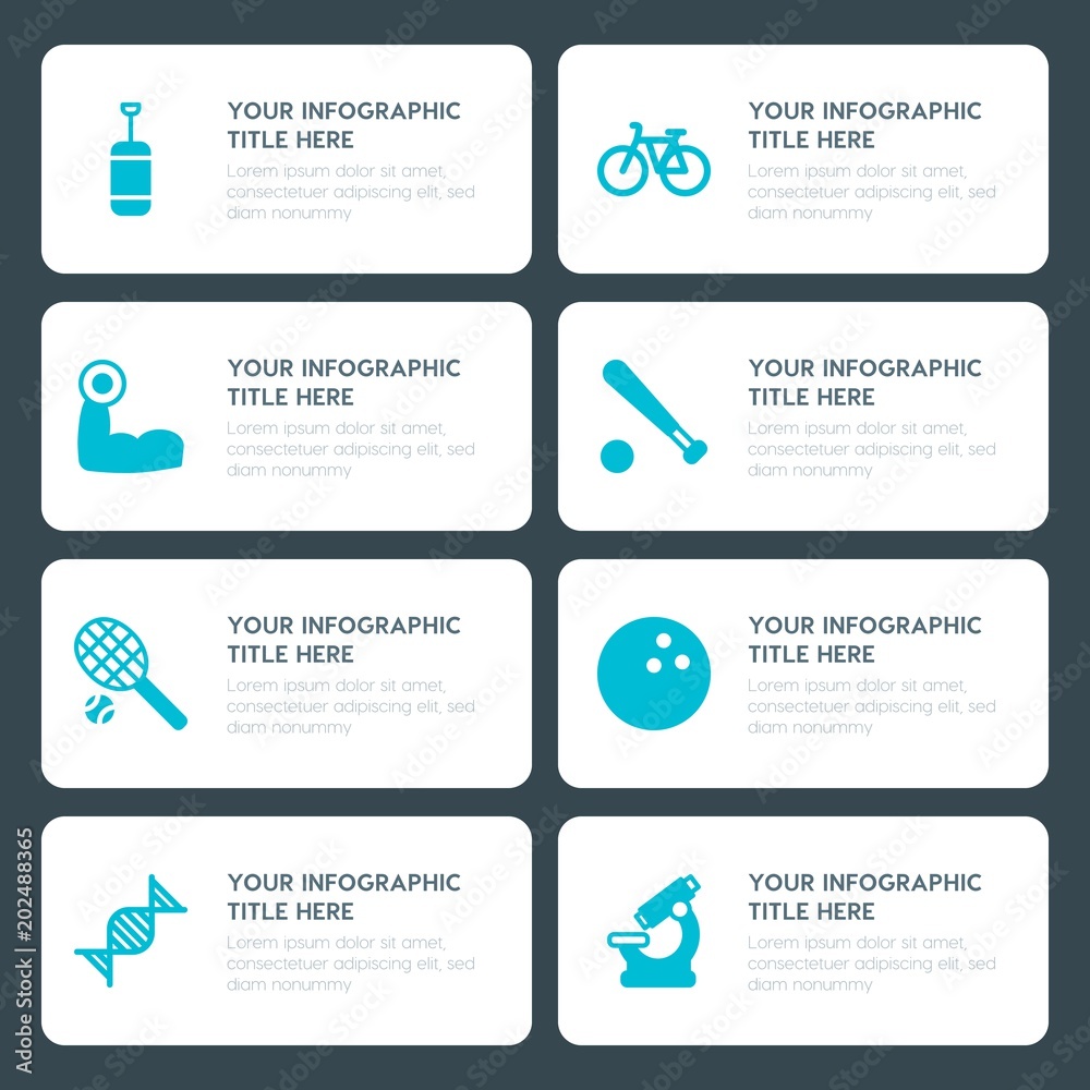 Φωτογραφία Flat health, science, sports, kids and toys infographic timeline template for pr