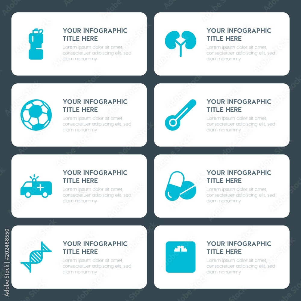 Φωτογραφία Flat health, science, sports, kids and toys infographic timeline template for pr
