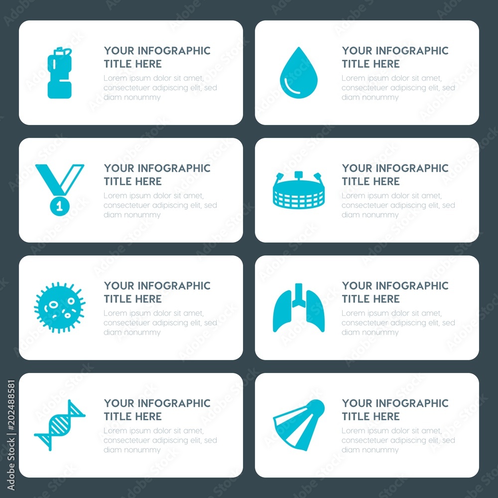 Φωτογραφία Flat health, science, sports, kids and toys infographic timeline template for pr