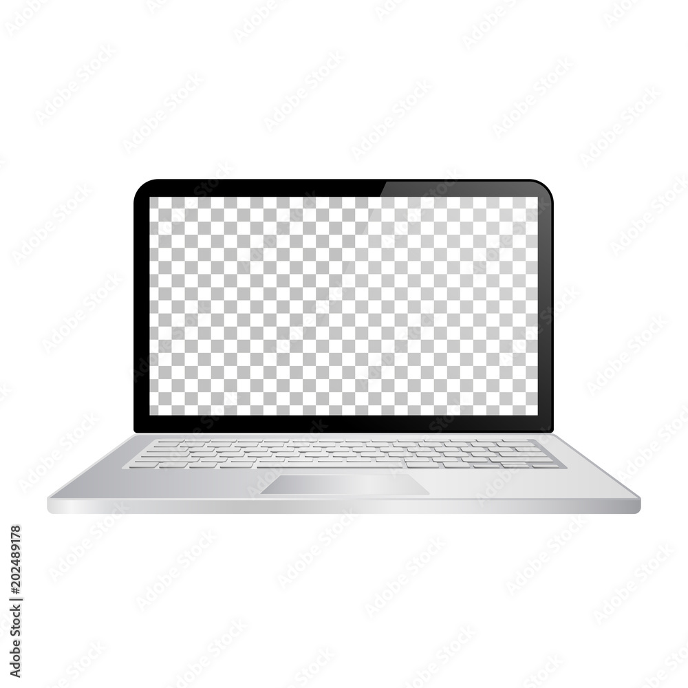 Laptop mit isoliertem Bildschirm Laptop mit isoliertem Bildschirm
