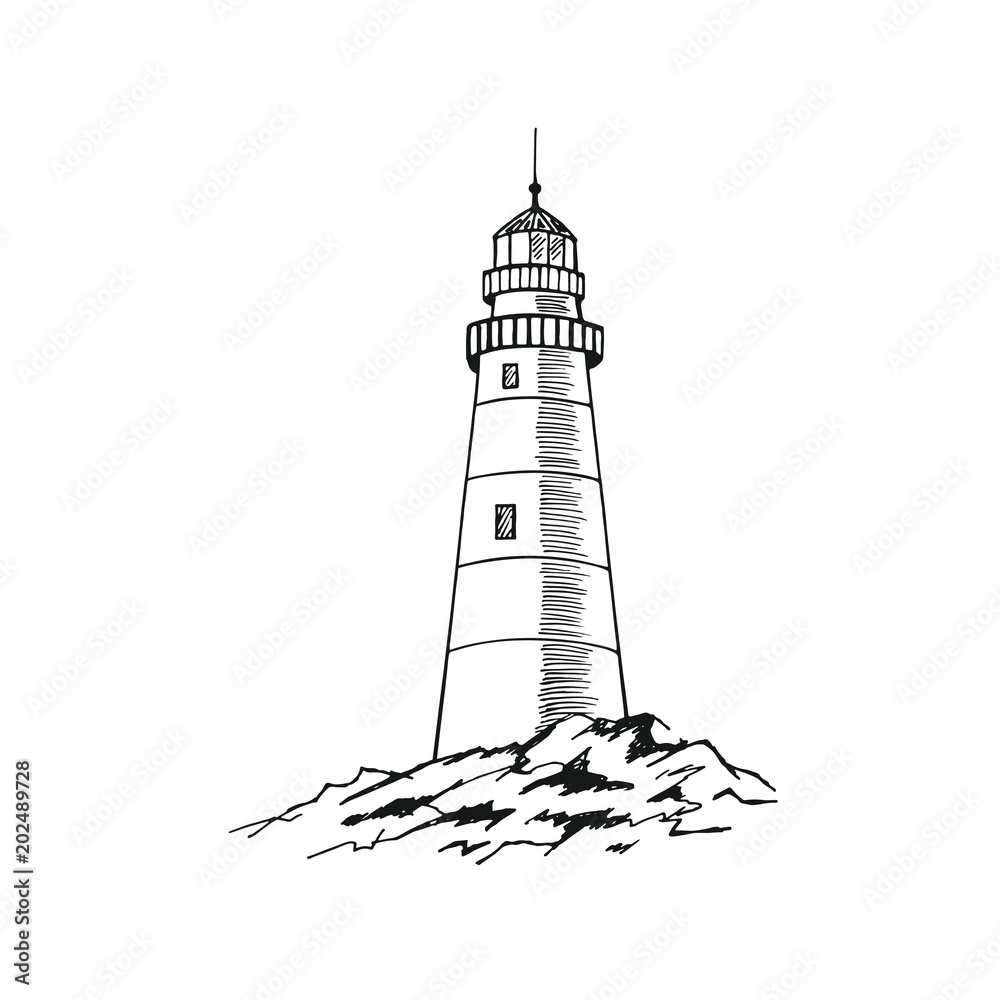 Easy Lighthouse Drawing PNG Transparent Images Free Download  Vector Files   Pngtree