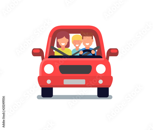 happy family travel