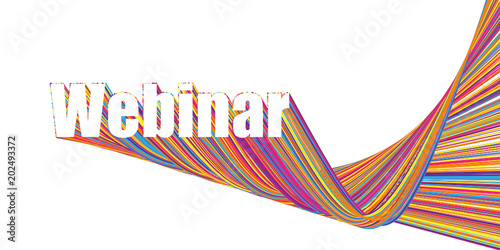 WEBINAR extruded text