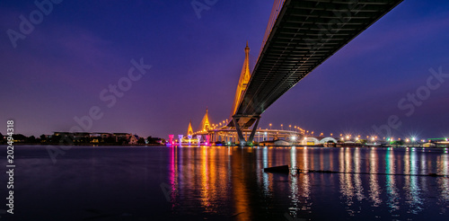 Photography Beautiful bridge in bangkok with longexposure shot