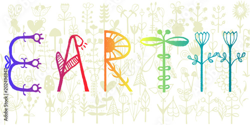 Happy Earth Day Poster or Banner Background,  for environment safety celebration