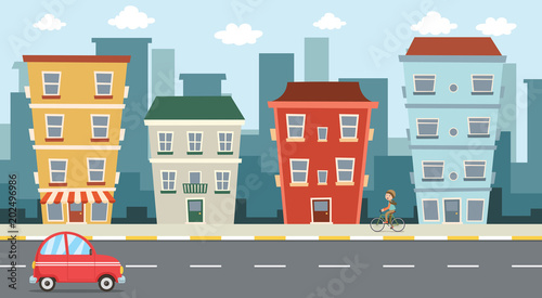 Vector Illustration Of City View