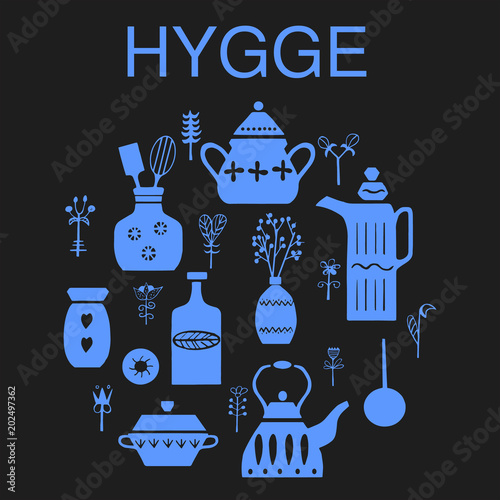 Vector hand drawn poster in the style of 