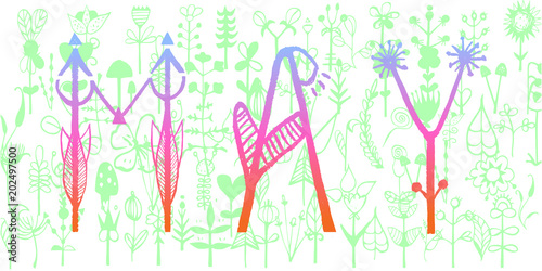 May - hand drawn lettering vegetative . Perfect brush typography for cards, poster, t-shirt, invitations. Vector illustration.