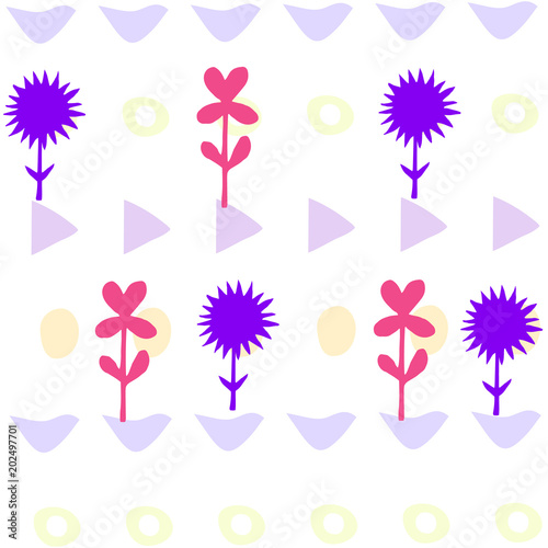Bright, colorful card with flowers. Romantic background for web pages, wedding invitations, save date cards. Vector illustration.