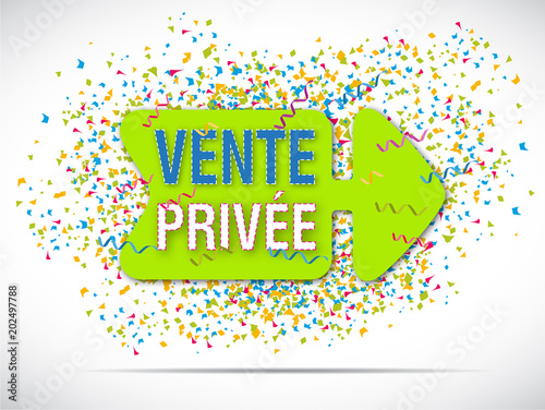 étiquette direction : vente privée