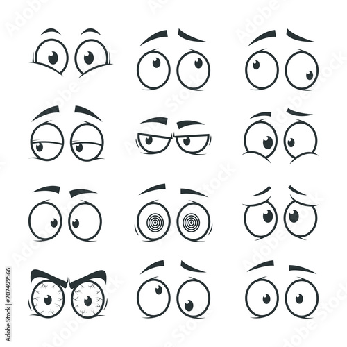 Set of cartoon eyes