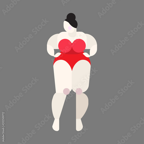 large curvy woman