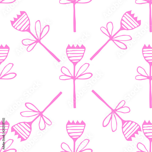 Floral seamless pattern. Beautiful vector hand drawn texture. Romantic background for web pages, wedding invitations, save the date cards..