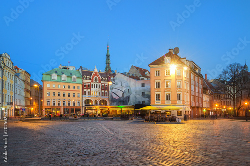 Old Town of Riga at Night