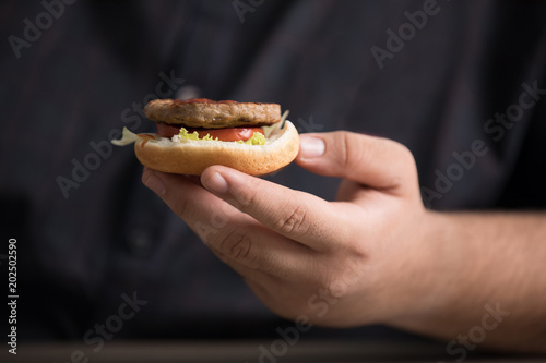 small burger sandwich