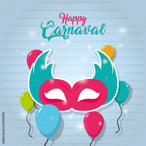 Happy carnaval party card