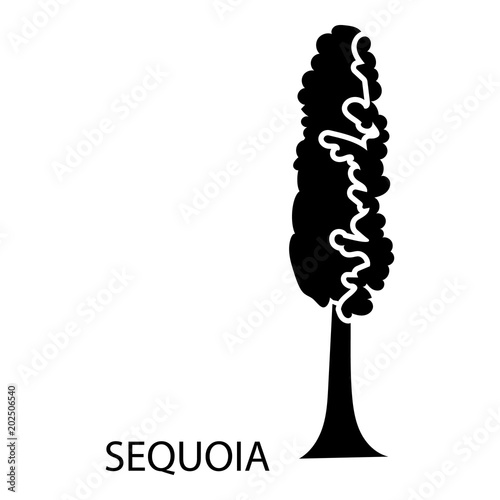 Sequoia icon. Simple illustration of sequoia vector icon for web