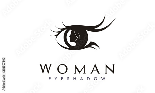 Beauty Woman Eye, Eyelash Silhouette logo design inspiration