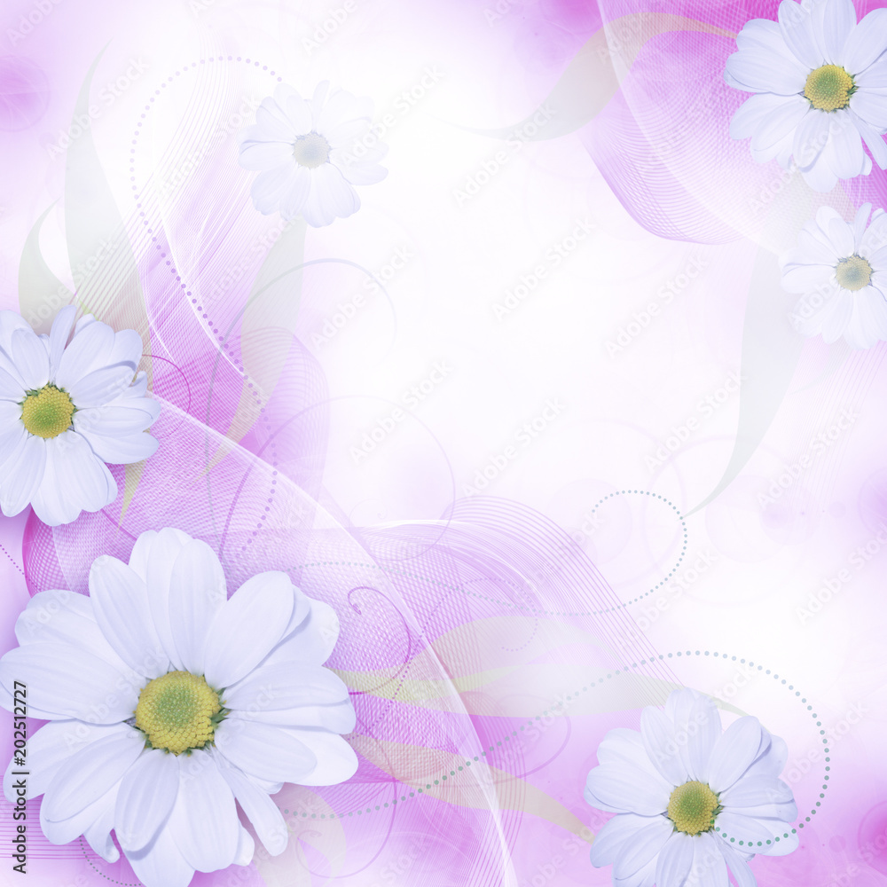 Naklejka premium Floral romantic tender background.