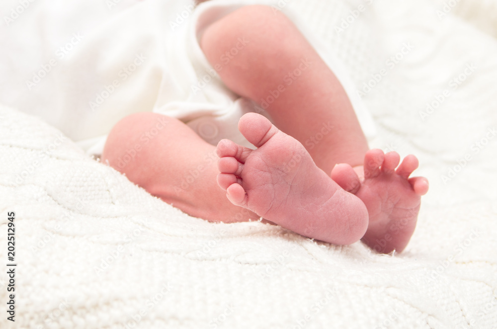 Little legs of a newborn baby Little legs of a newborn baby