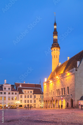 Town Hall of Tallinn at Dusk