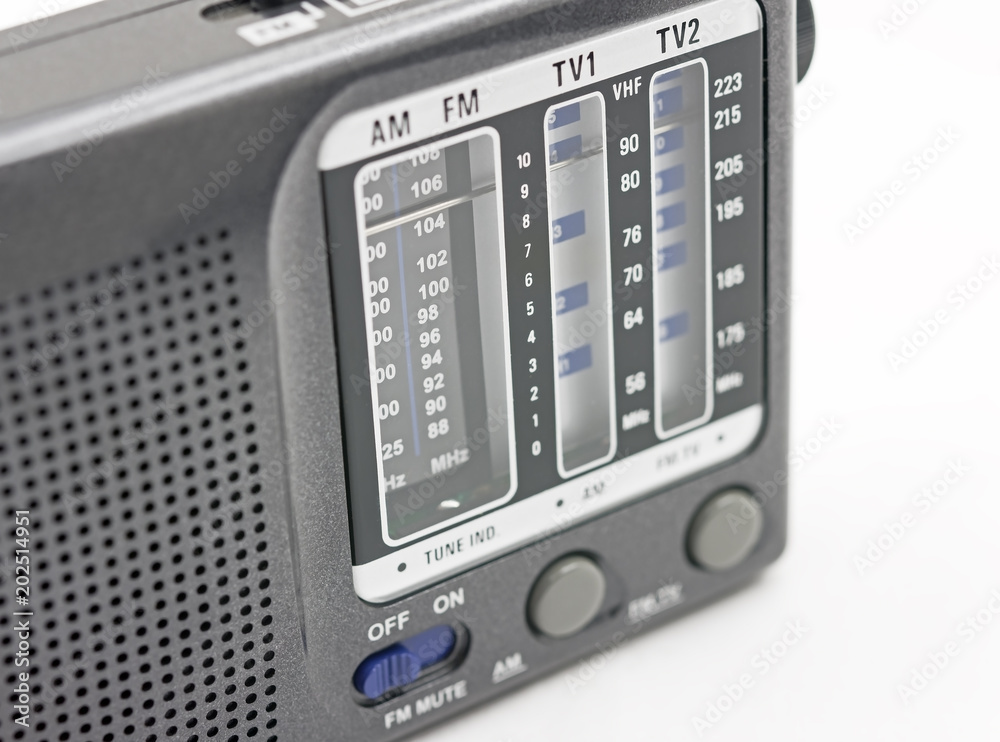 Modern FM, AM radio dials and tuner Modern FM, AM radio dials and tuner