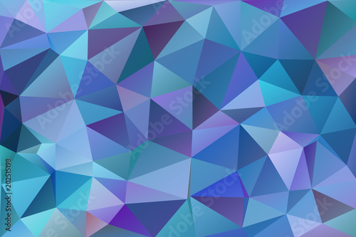 Abstract background blue, lilac triangles