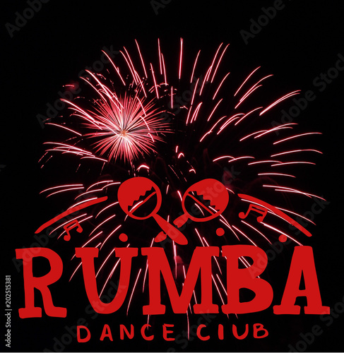 Lettering Rumba logo with red word