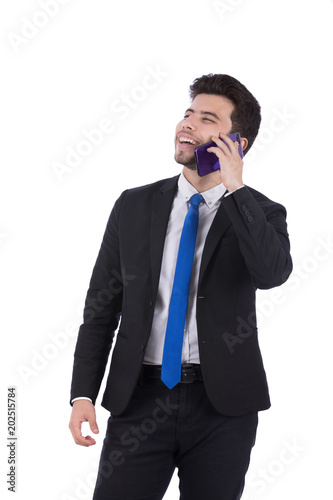 talking on the phone laughing