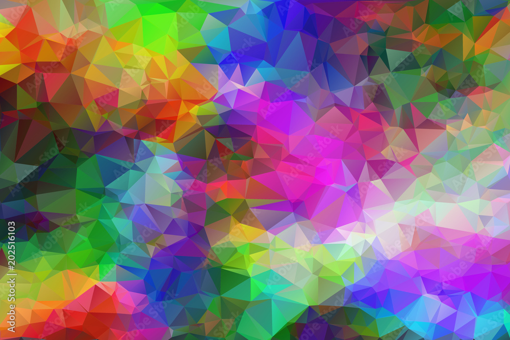Obraz premium Abstract, colorful, multicolor and iridescent background of triangles