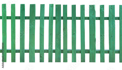 green wooden fence